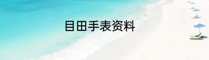目田手表资料