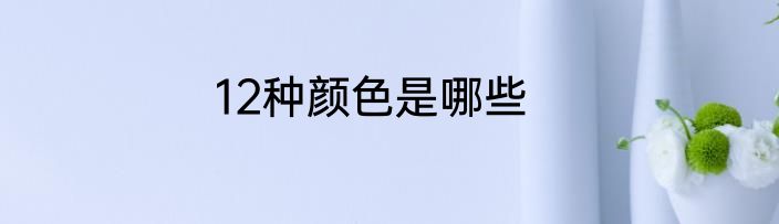12种颜色是哪些