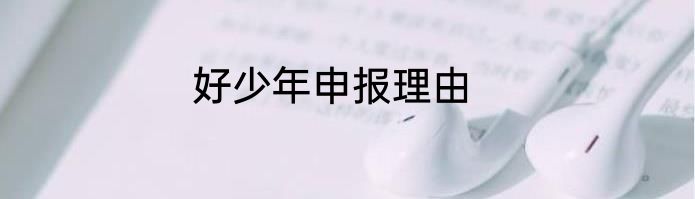 好少年申报理由