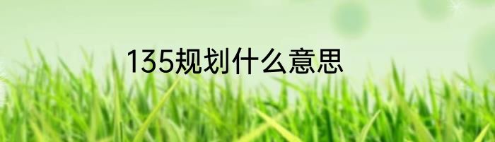 135规划什么意思