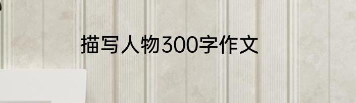描写人物300字作文