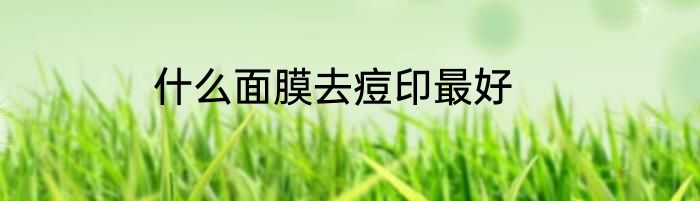 什么面膜去痘印最好