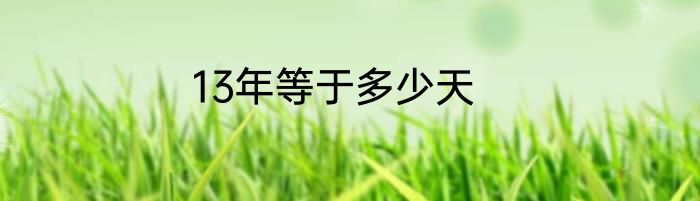 13年等于多少天