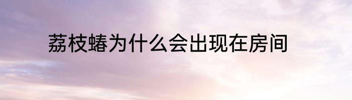 荔枝蝽为什么会出现在房间