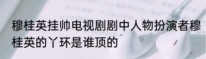 穆桂英挂帅电视剧剧中人物扮演者穆桂英的丫环是谁顶的