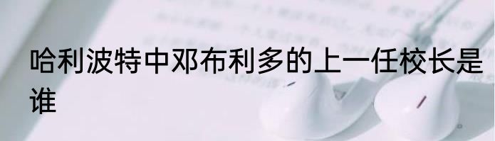 哈利波特中邓布利多的上一任校长是谁