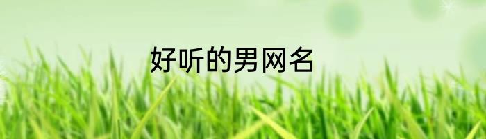 好听的男网名