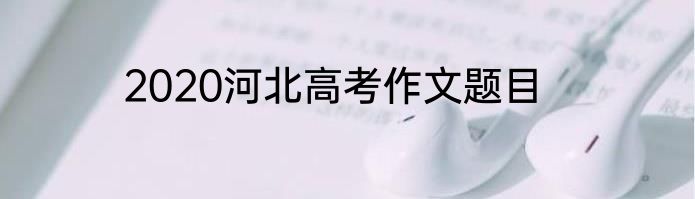 2020河北高考作文题目
