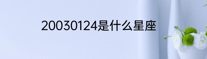 20030124是什么星座