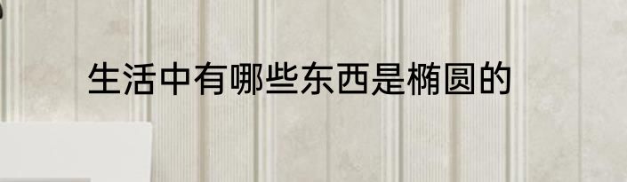 生活中有哪些东西是椭圆的