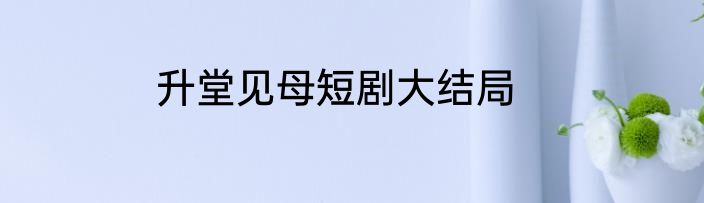 升堂见母短剧大结局