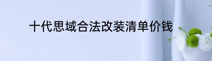 十代思域合法改装清单价钱