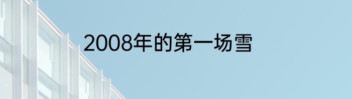 2008年的第一场雪