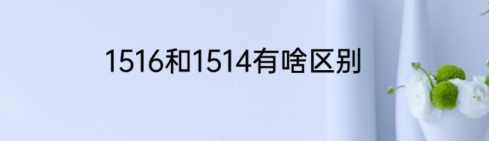 1516和1514有啥区别