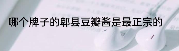 哪个牌子的郫县豆瓣酱是最正宗的
