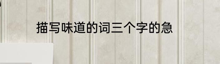 描写味道的词三个字的急