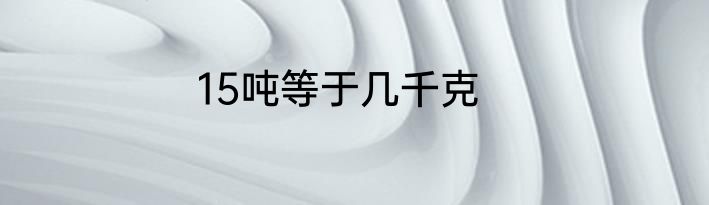 15吨等于几千克