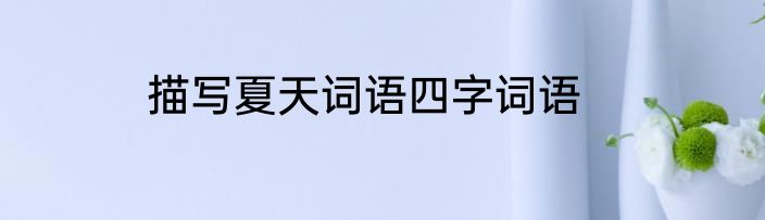 描写夏天词语四字词语