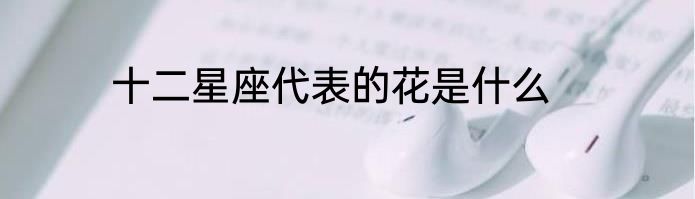 十二星座代表的花是什么