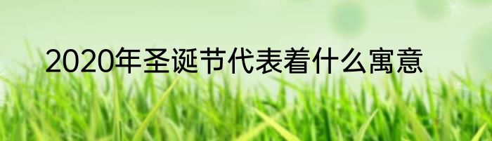 2020年圣诞节代表着什么寓意