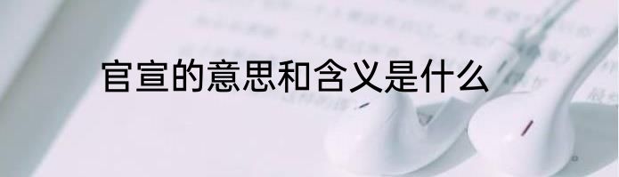 官宣的意思和含义是什么