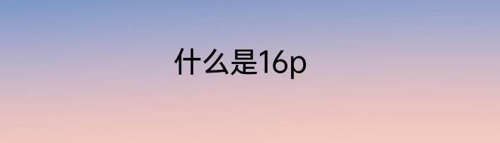 什么是16p