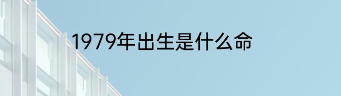 1979年出生是什么命