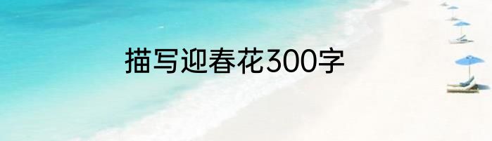 描写迎春花300字
