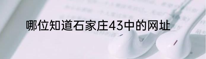 哪位知道石家庄43中的网址