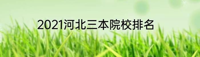 2021河北三本院校排名