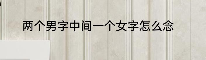 两个男字中间一个女字怎么念