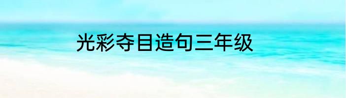 光彩夺目造句三年级
