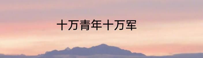十万青年十万军