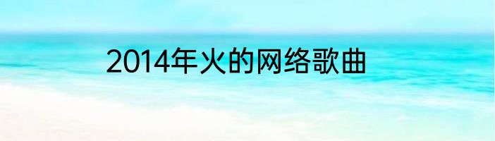 2014年火的网络歌曲