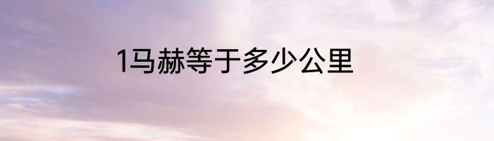 1马赫等于多少公里