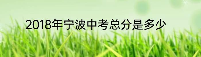 2018年宁波中考总分是多少