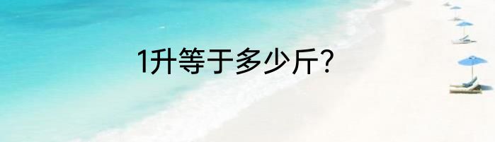 1升等于多少斤?