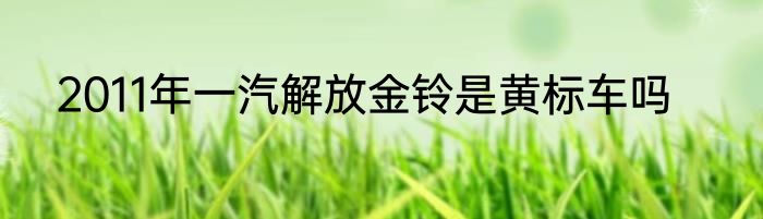 2011年一汽解放金铃是黄标车吗
