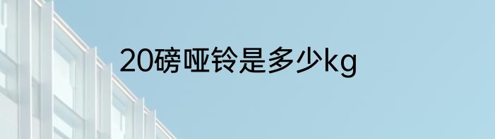 20磅哑铃是多少kg
