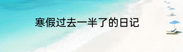 寒假过去一半了的日记