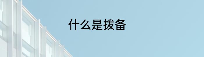 什么是拨备