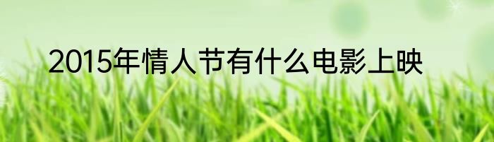 2015年情人节有什么电影上映