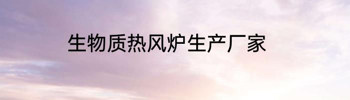 生物质热风炉生产厂家