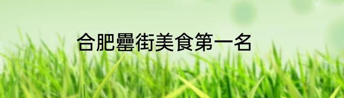合肥罍街美食第一名