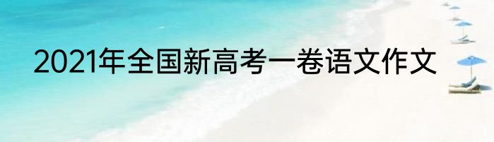 2021年全国新高考一卷语文作文