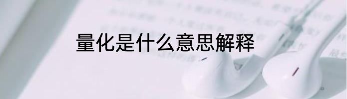 量化是什么意思解释