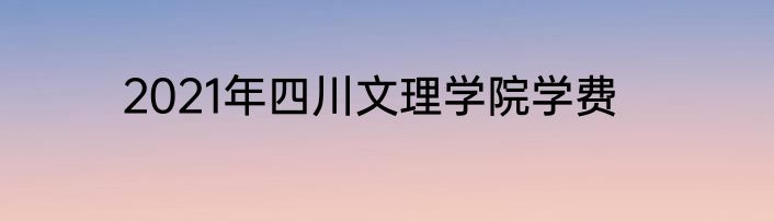 2021年四川文理学院学费