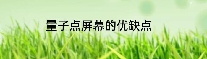 量子点屏幕的优缺点