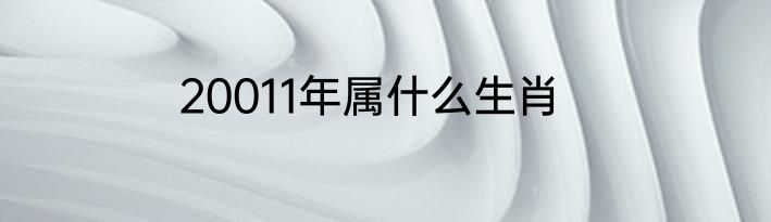 20011年属什么生肖