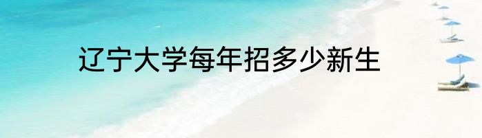 辽宁大学每年招多少新生